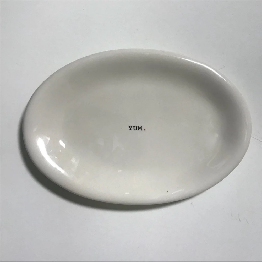Rae Dunn NWT Oval Appetizer Plate YUM